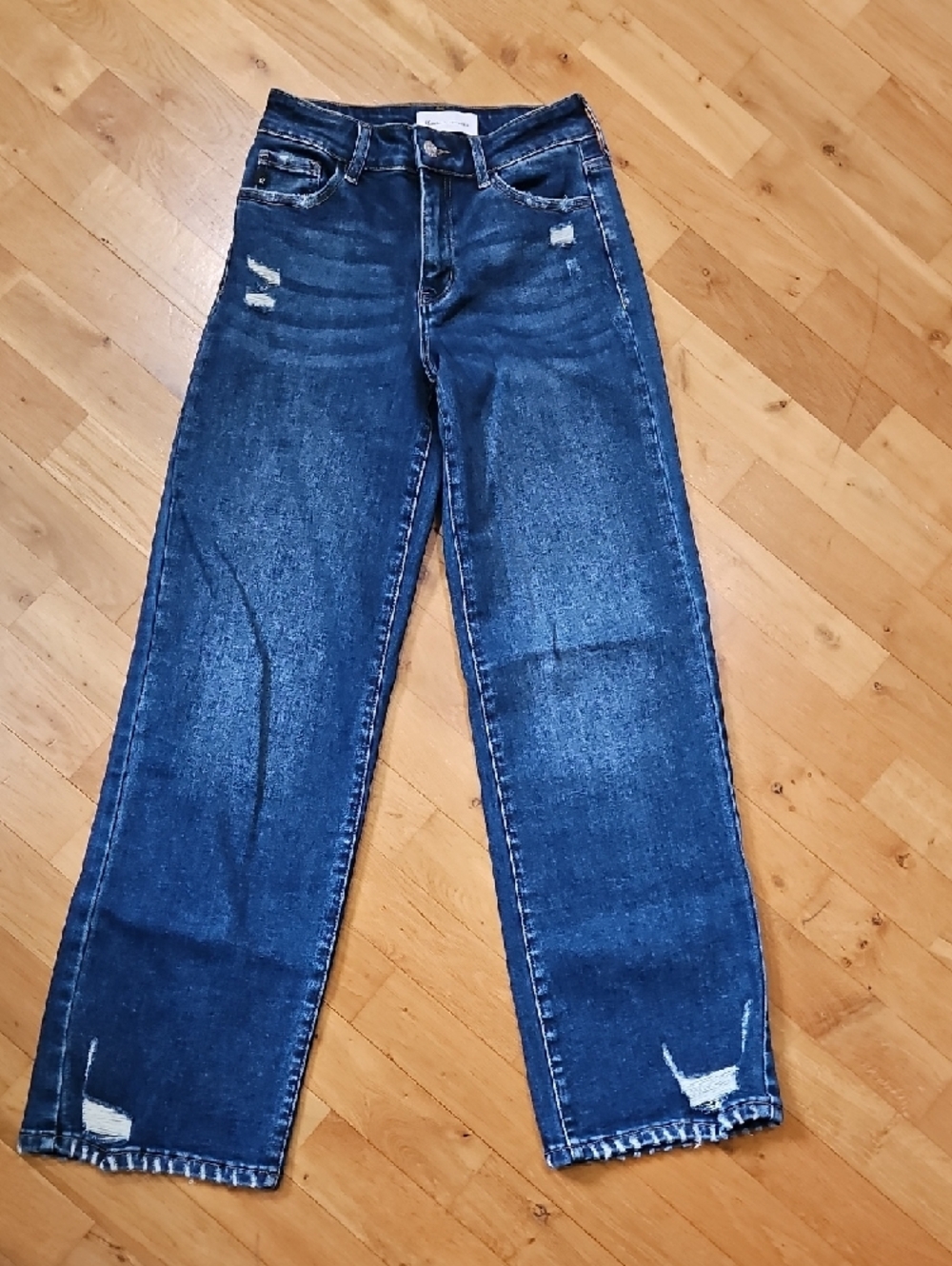 KanCan Dark Blue Wide Leg High-Rise Jeans - Picture 2 of 15